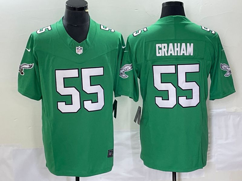 Men Philadelphia Eagles 55 Graham Green Nike Throwback Vapor Limited NFL Jersey